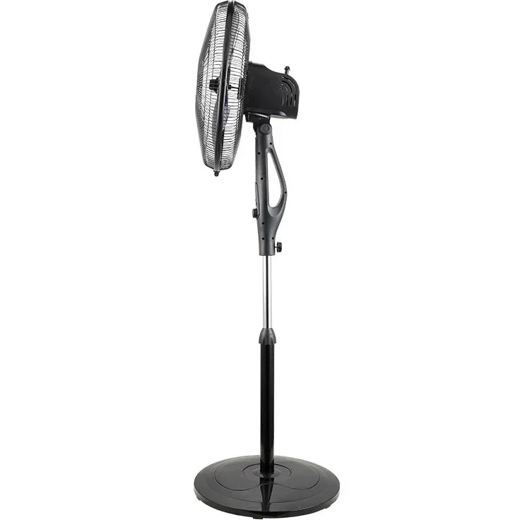 Nero Quiet Pedestal Fan 40cm Oscillating Rotating 6 Speeds Black Adjustable - Image 2