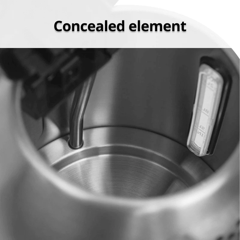 Nero Studio Stainless Steel Brushed Kettle Premium 1.2L 2200W - Image 4