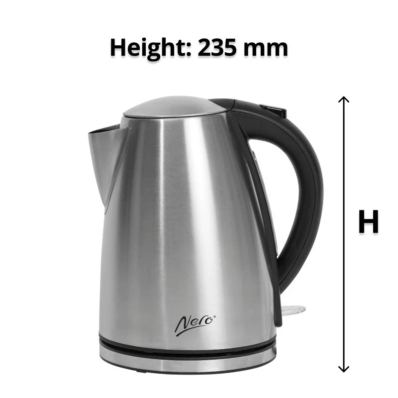 Nero Urban Stainless Steel Kettle 1.7L Water Window 2200W - Image 4