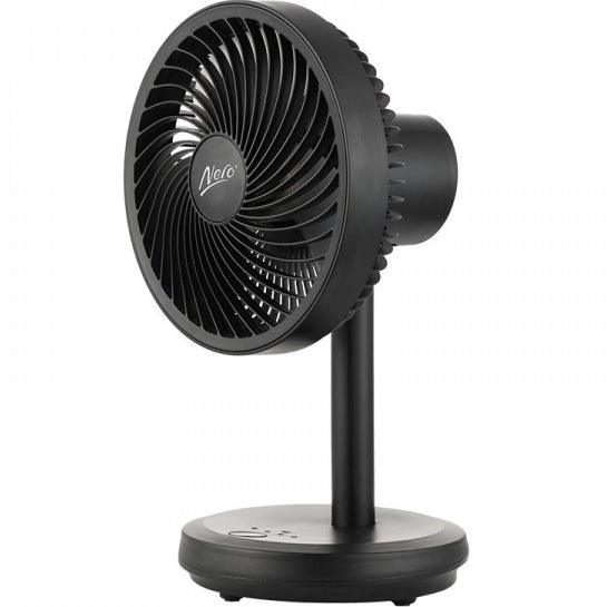 Nero USB Desk Fan 13cm 4 Speed Control Black Office Home Adjustable - Image 2