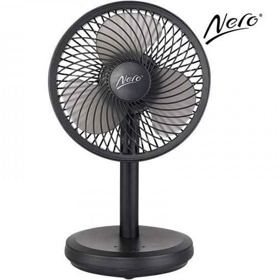Nero USB Desk Fan 13cm 4 Speed Control Black Office Home Adjustable - Image 3