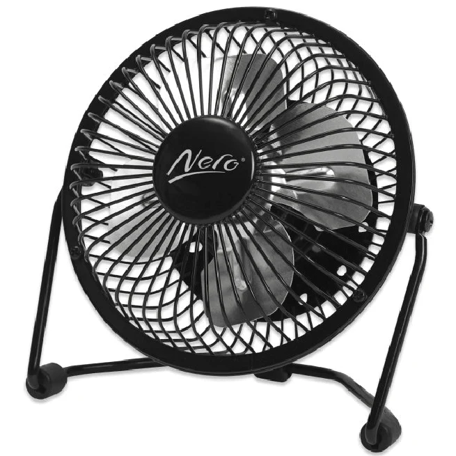 Nero USB Desk Fan Table Office Home Compact