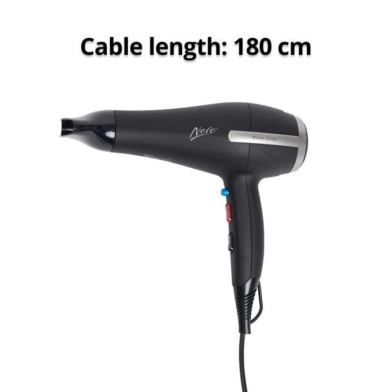 Nero Wave 2200 Hairdryer 2200W Black Hair Dryer - Image 5