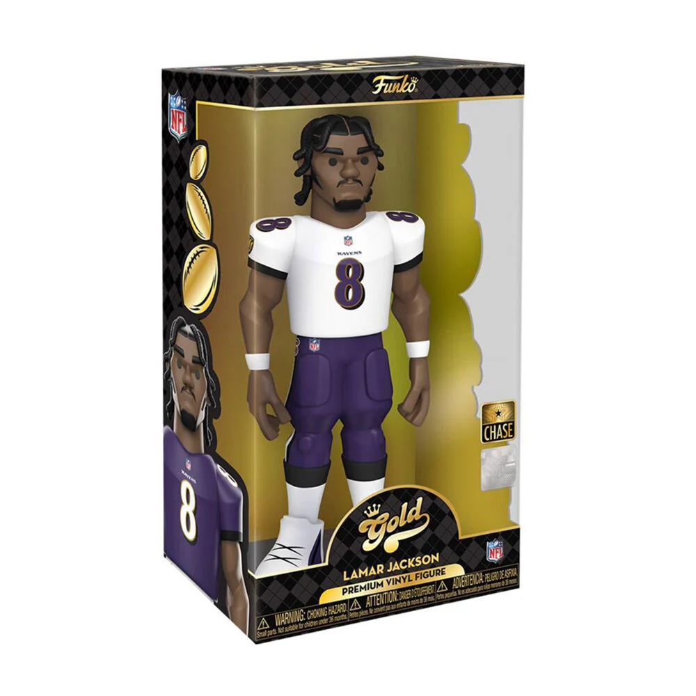 NFL Football Lamar Jackson Ravens Gold Premium Vinyl Action Figure Toy 12" - Image 2
