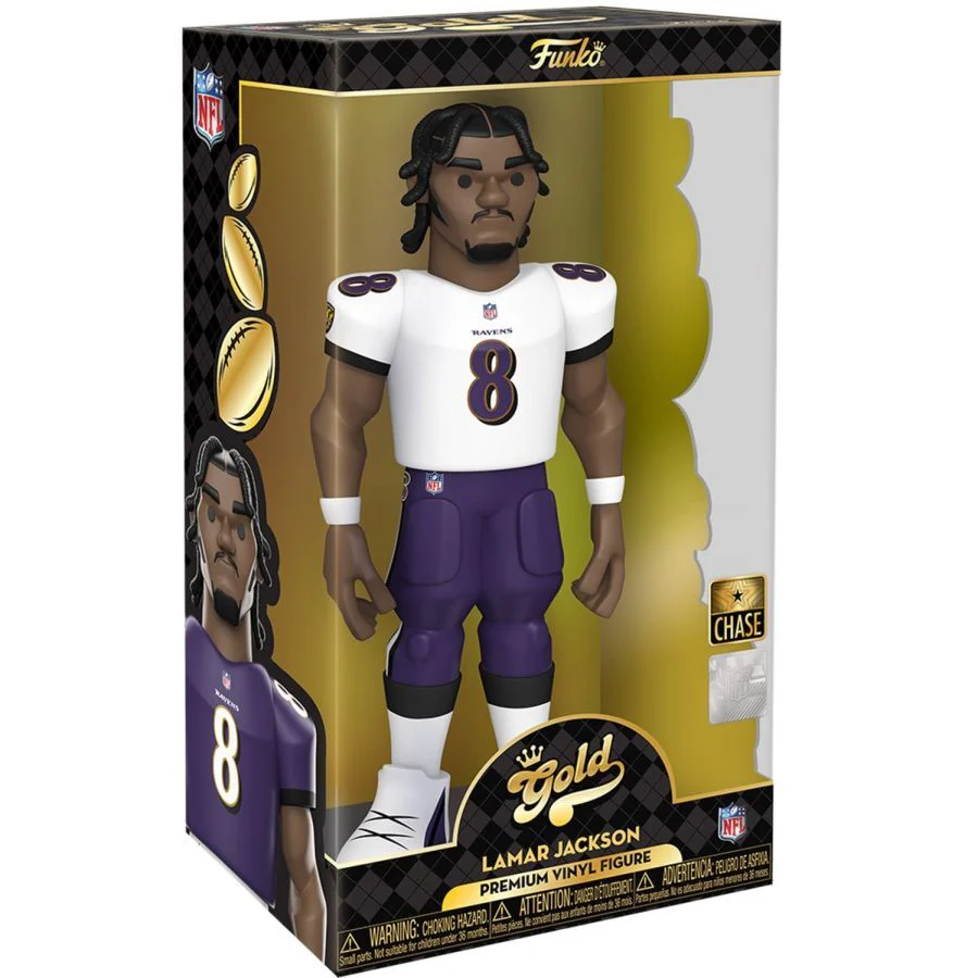 NFL Football Lamar Jackson Ravens Gold Premium Vinyl Action Figure Toy 12" - Image 3
