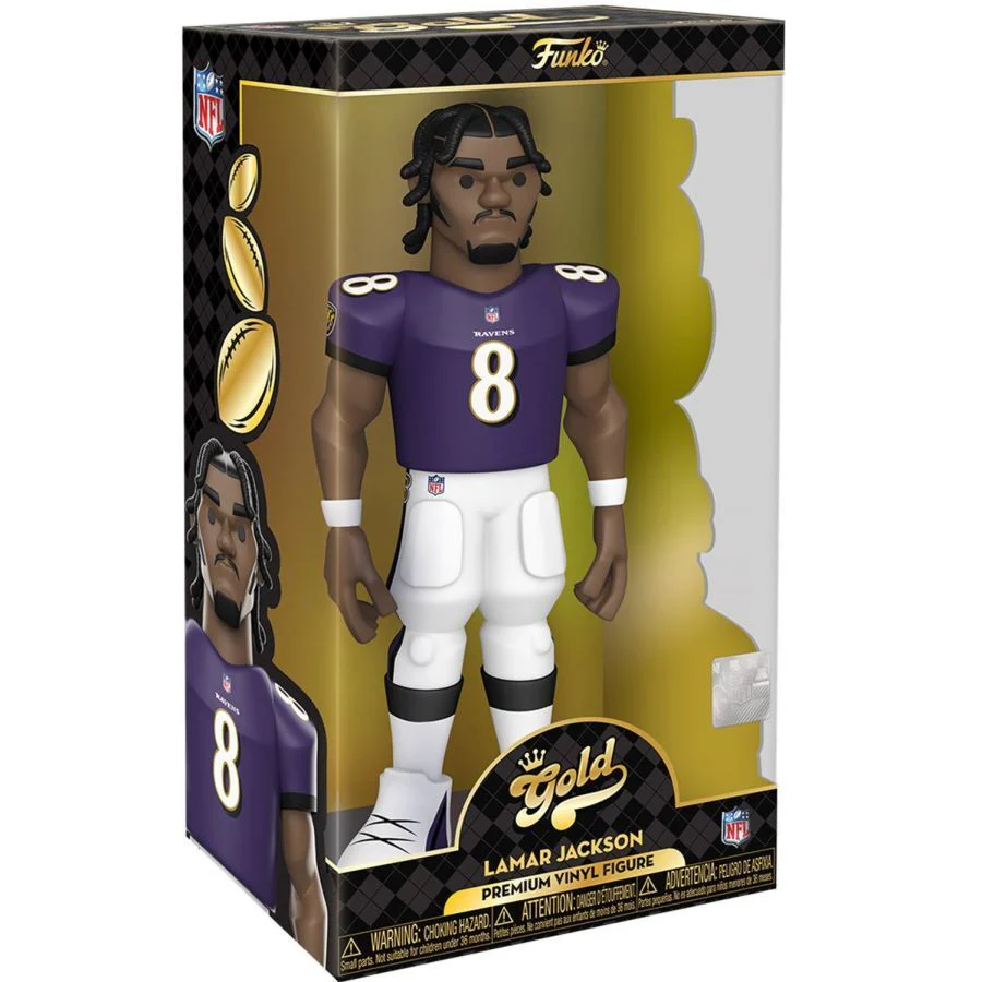 NFL Football Lamar Jackson Ravens Gold Premium Vinyl Action Figure Toy 12" - Image 5