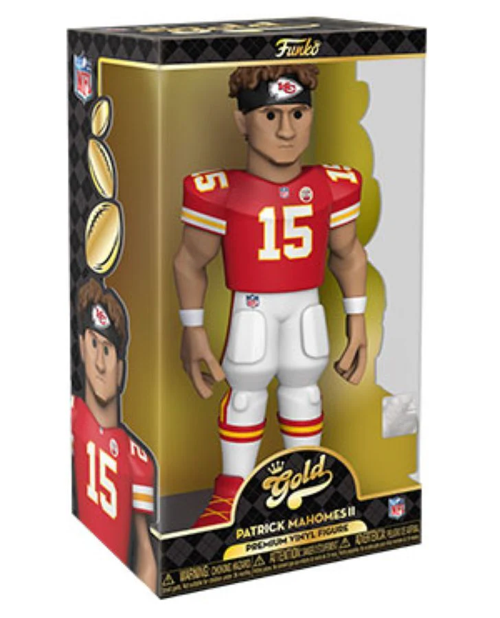 NFL Football Patrick Mahomes Chiefs Gold Premium Vinyl Action Figure Toy 12" - Image 3