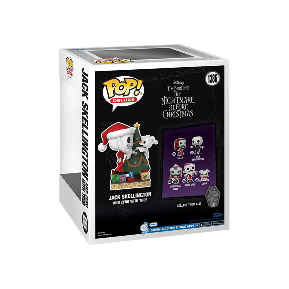 Nightmare Before Christmas 30th Anniv Jack & Zero with Tree Pop! Deluxe Toy - Image 3