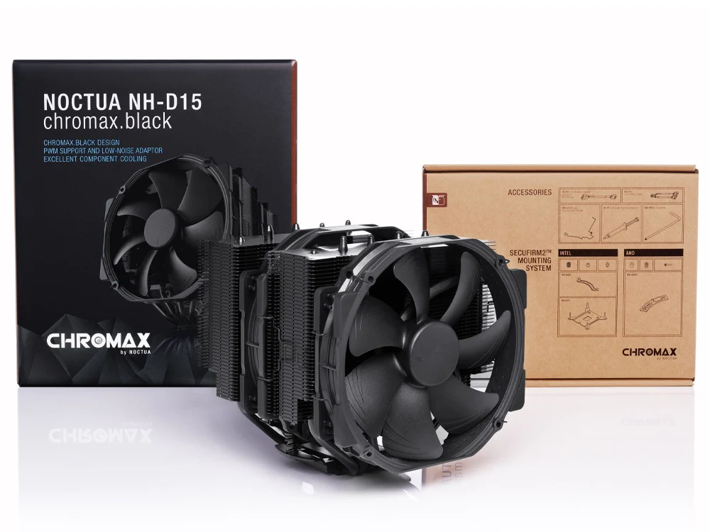 Noctua NH-D15 Multi Socket PWM Chromax CPU Cooler (Black) - Image 3