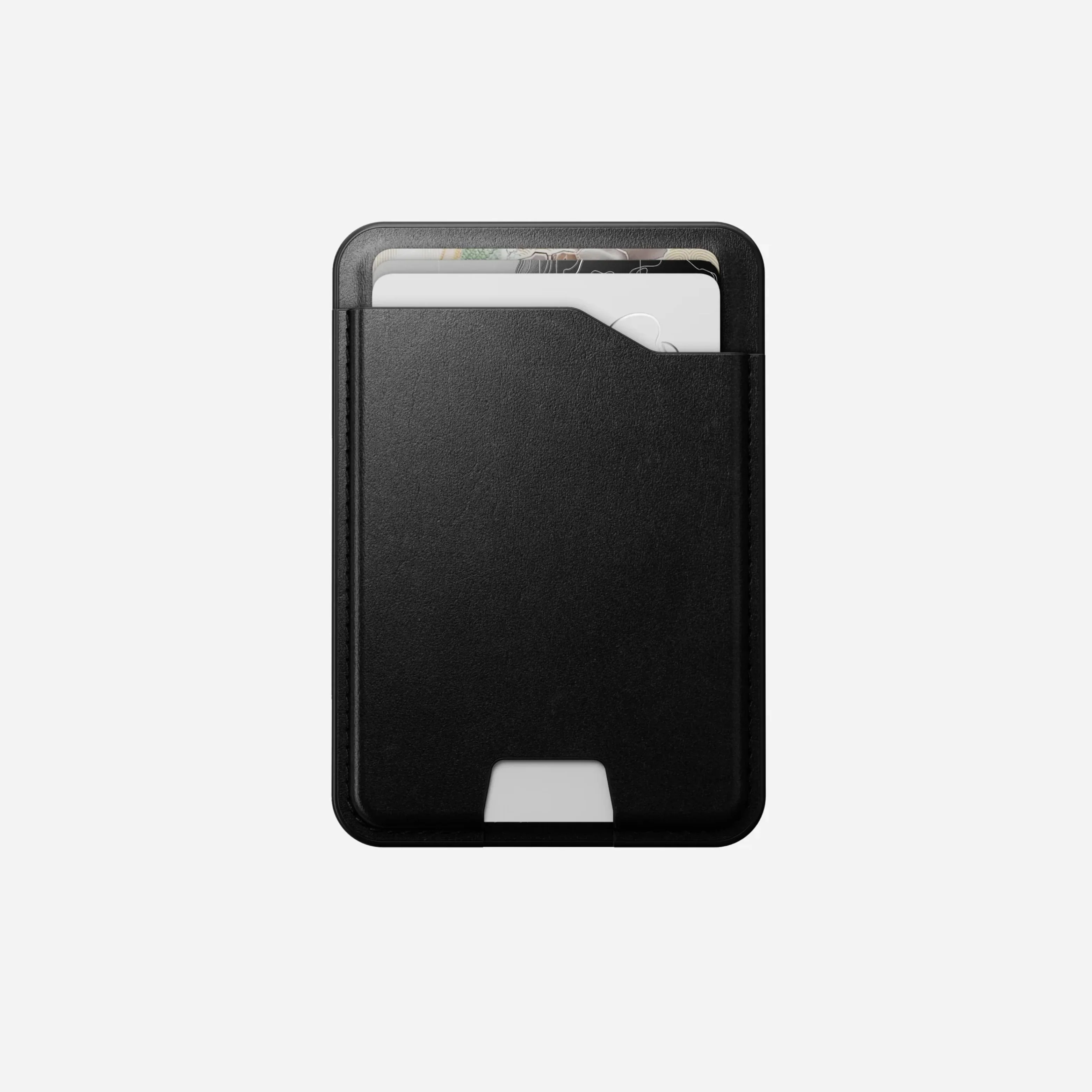 NOMAD Black Ecco Leather Mag Wallet with Find My Tracking - Slim & Stylish - Black - Image 2