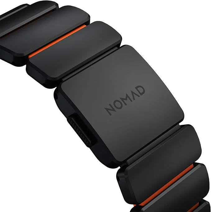 NOMAD Stratos Apple Watch Band 49mm for Apple Watch Ultra 1 & 2 (Black/Orange) - Image 5