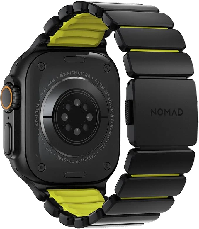 NOMAD Stratos Apple Watch Band 49mm for Apple Watch Ultra 1 & 2 (Black/Volt) - Image 2