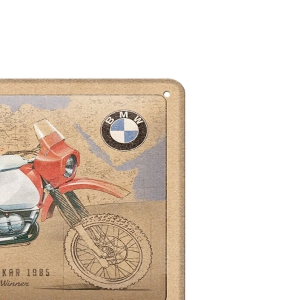 Nostalgic-Art 15x20cm Metal Sign Plaque BMW R80 G/S Paris Dakar - Image 2