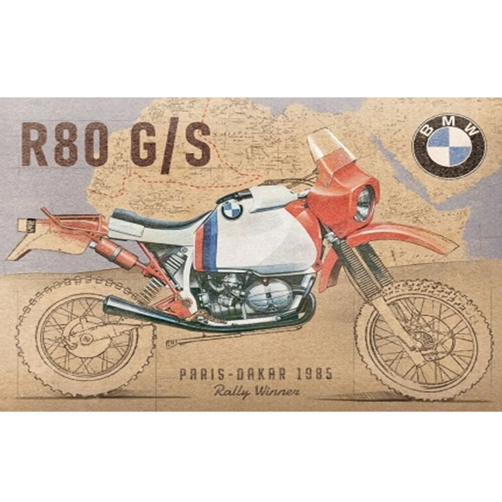 Nostalgic-Art 15x20cm Metal Sign Plaque BMW R80 G/S Paris Dakar - Image 3