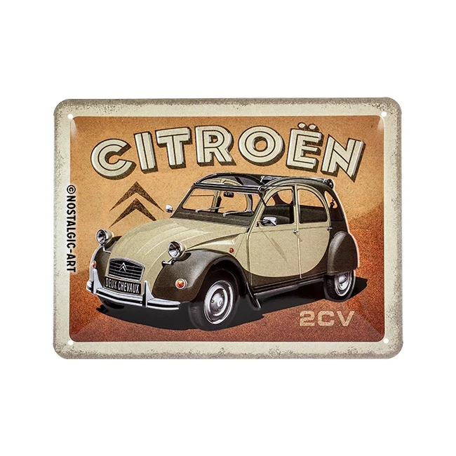 Nostalgic-Art 15x20cm Small Wall Hanging Metal Sign Plaque Citroen 2CV - Image 2