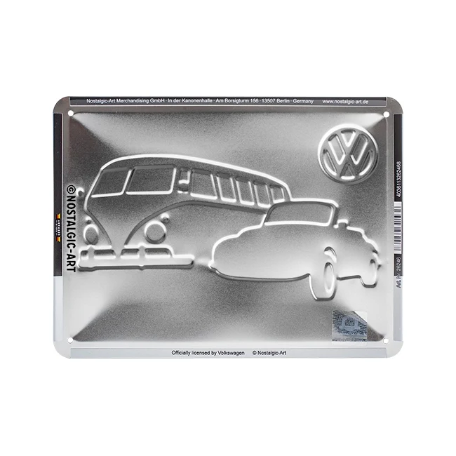 Nostalgic-Art 15x20cm Small Wall Hanging Metal Sign Plaque VW Meet the Classics - Image 4
