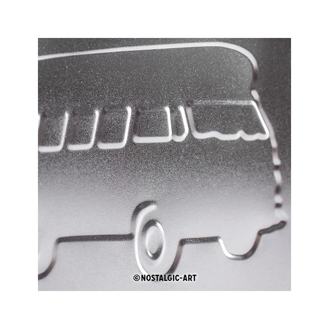 Nostalgic-Art 15x20cm Small Wall Metal Sign Plaque VW Bulli Let's Get Away Night - Image 5