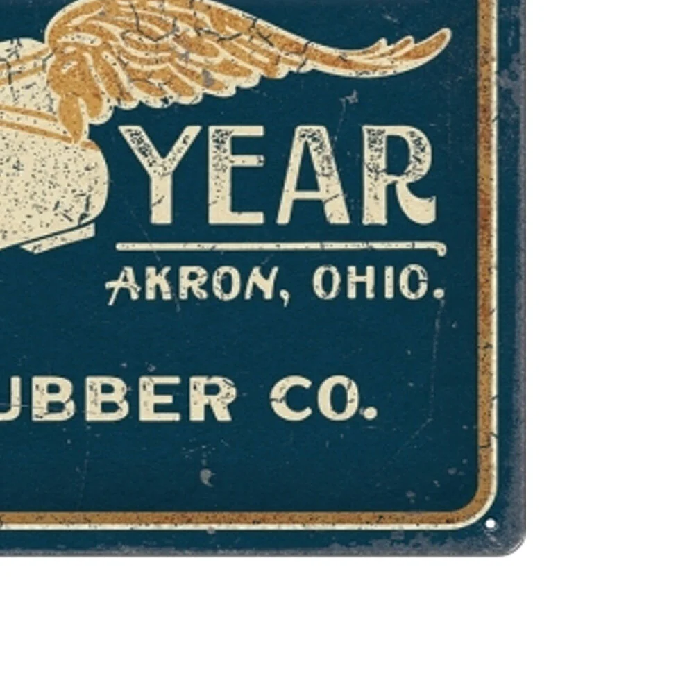 Nostalgic-Art 20x30cm Medium Sign Plaque Goodyear Wing Foot Long - Image 3