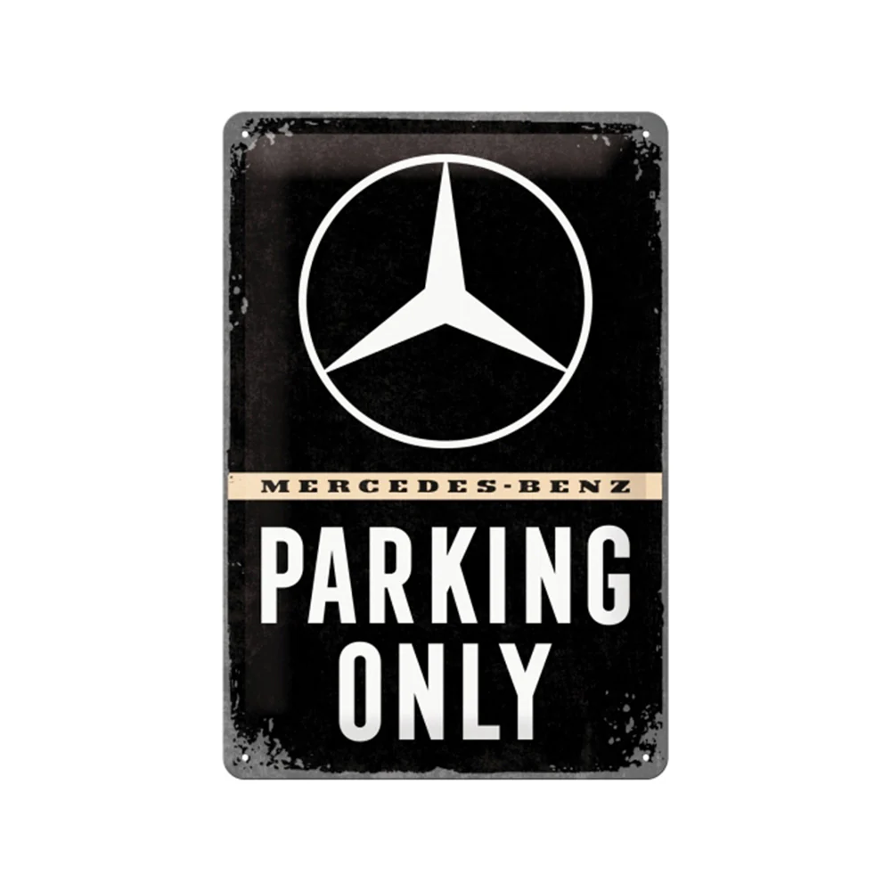 Nostalgic-Art 20x30cm Metal Wall Hanging Sign Plaque Mercedes-Benz Parking Only