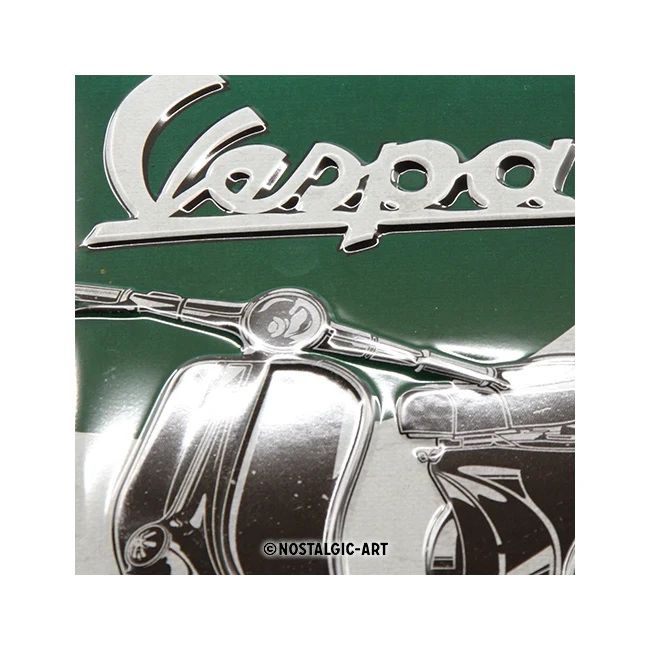 Nostalgic-Art 20x30cm Metal Wall Hanging Sign Plaque Vespa The Italian Classic - Image 3