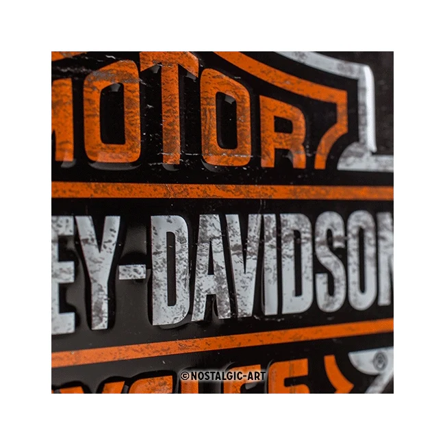 Nostalgic-Art 20x30cm Wall Hanging Sign Plaque Harley Original Logo Parking Only - Image 2