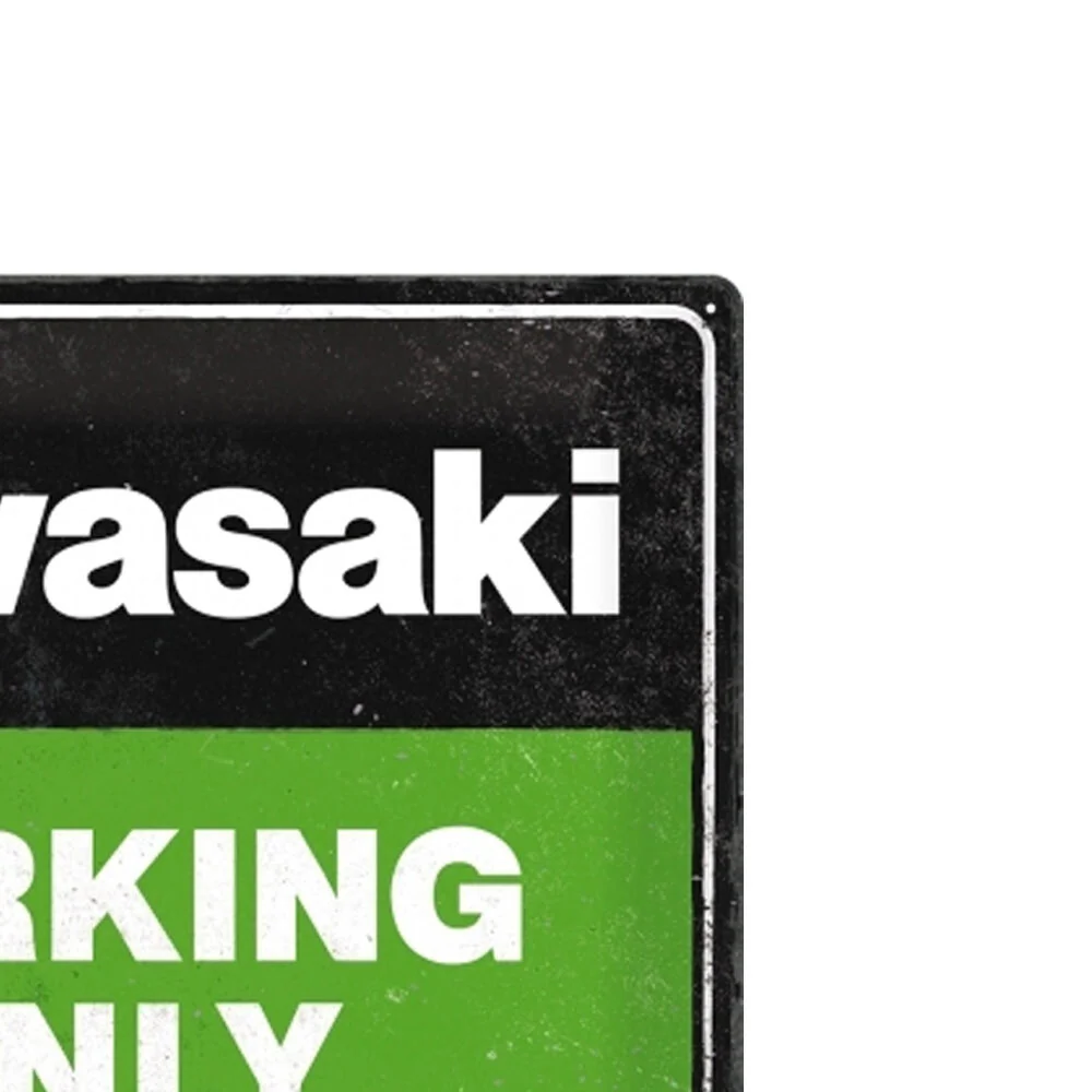 Nostalgic-Art 30x40cm Large Sign Plaque Kawasaki Parking Only - Image 2