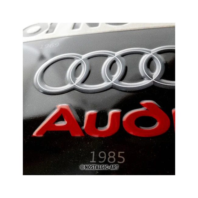 Nostalgic-Art Audi Logo Evolution 30x40cm Large Metal Tin Sign Plaque - Image 3