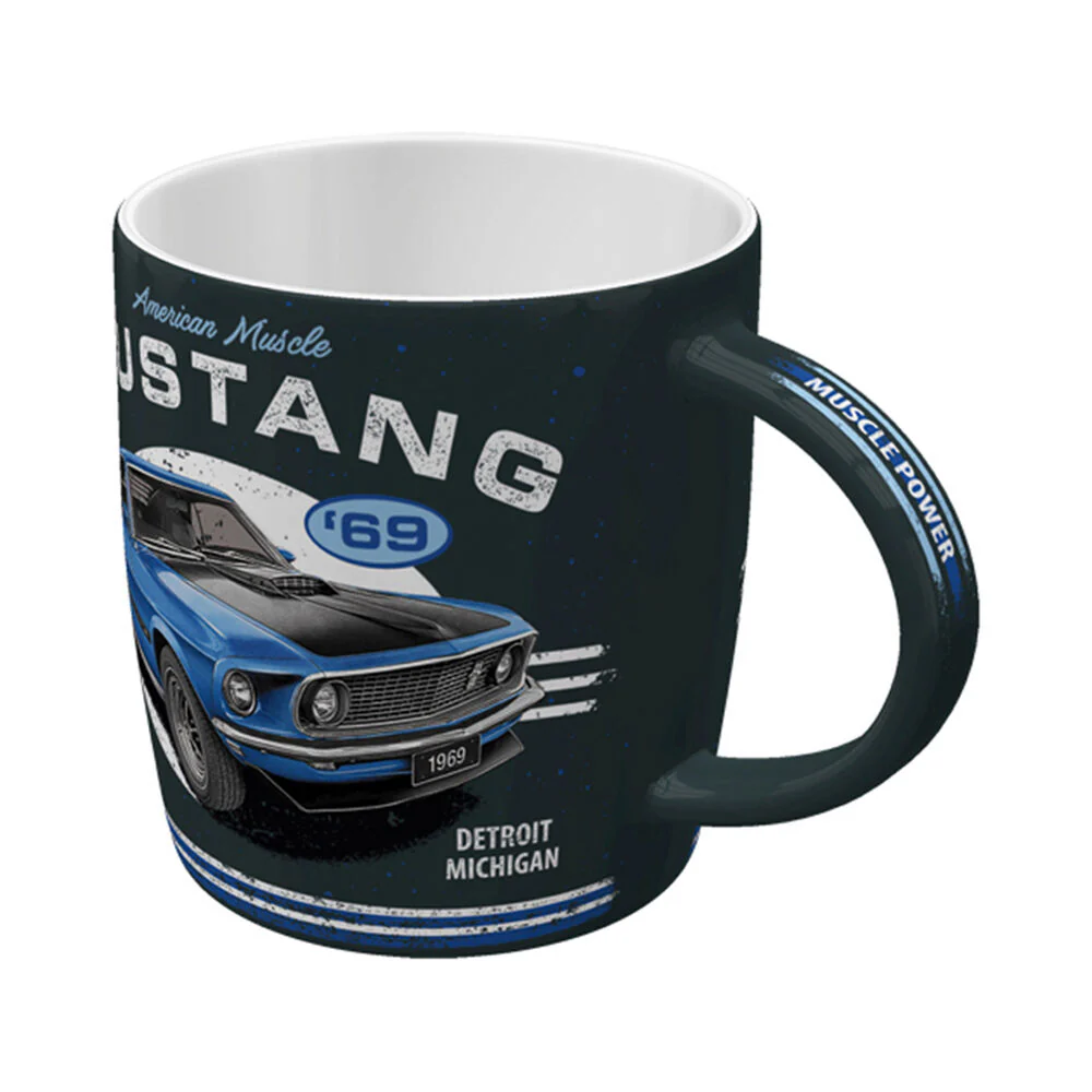 Nostalgic-Art Ceramic Mug Ford Mustang 1969 Mach 1 Retro Design 330ml Blue - Image 2