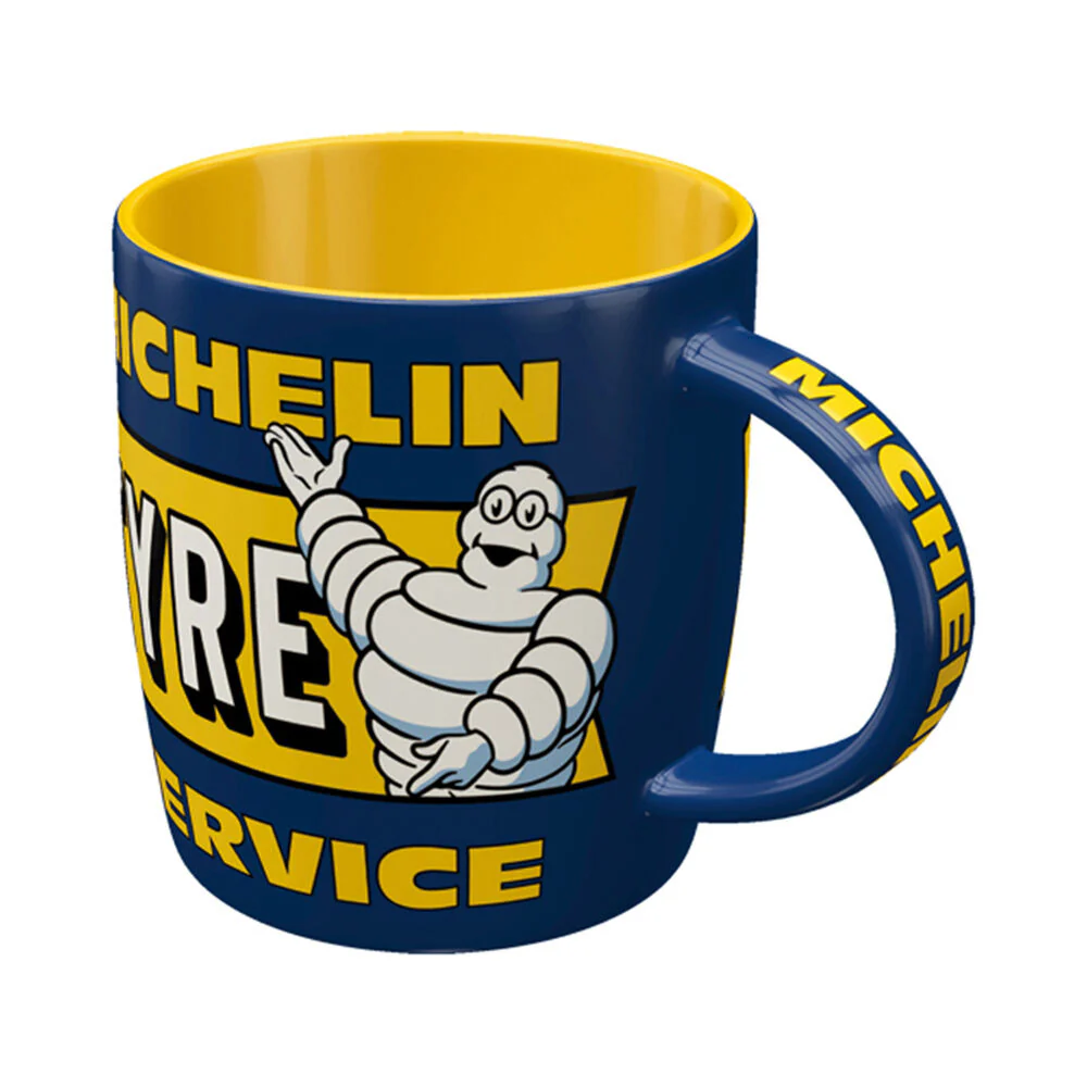 Nostalgic-Art Ceramic Mug Michelin Tyre Service Retro Look 9x9cm Blue - Image 2