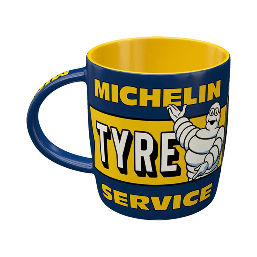 Nostalgic-Art Ceramic Mug Michelin Tyre Service Retro Look 9x9cm Blue - Image 4