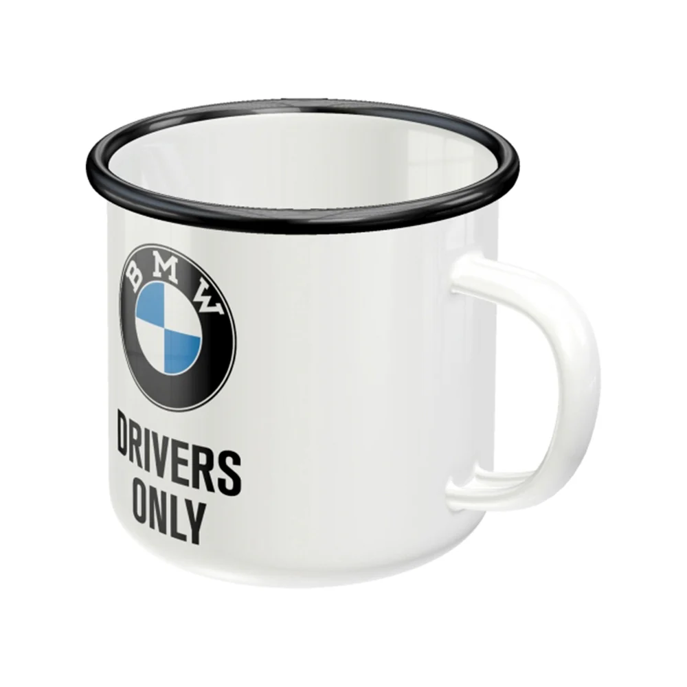 Nostalgic-Art Enamel Coffee Mug BMW Drivers Only Car Lover Gift 8x8cm 360ml - Image 2
