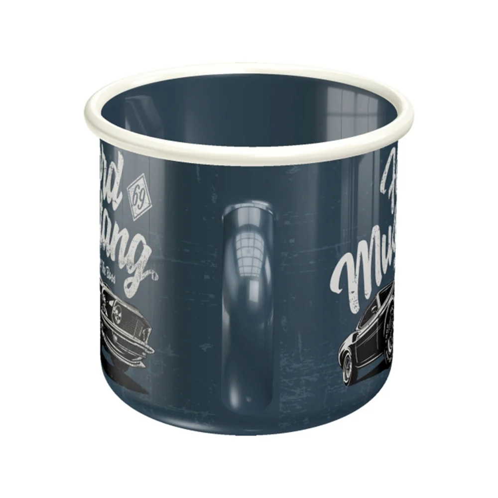 Nostalgic-Art Enamel Coffee Mug Ford Mustang The Boss 8x8cm 360ml - Image 3