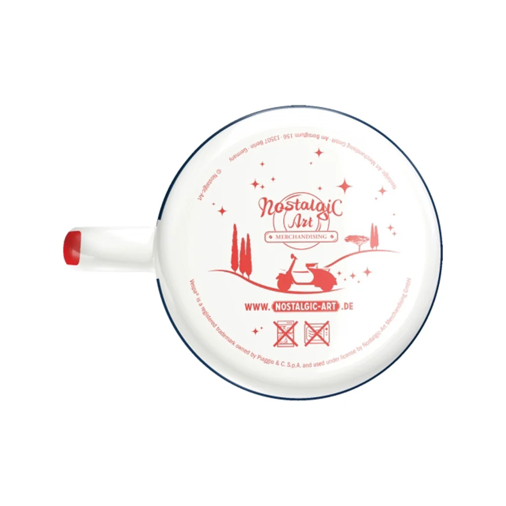 Nostalgic-Art Enamel Coffee Mug Scooter Theme Vespa Service 360ml 8x8cm - Image 4