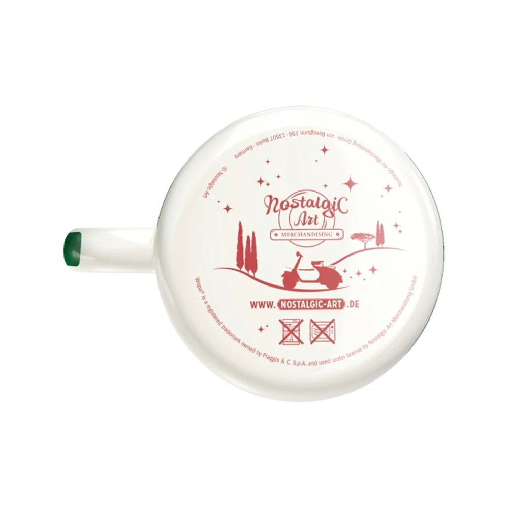Nostalgic-Art Enamel Coffee Mug Vespa Italian Legend Green 360ml 8x8cm - Image 4