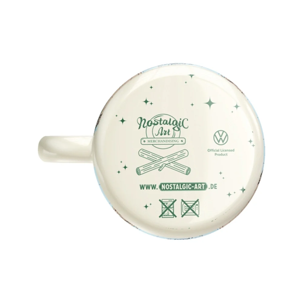 Nostalgic-Art Enamel Coffee Mug VW Bulli Let's Get Lost Travel Theme 8x8cm - Image 4