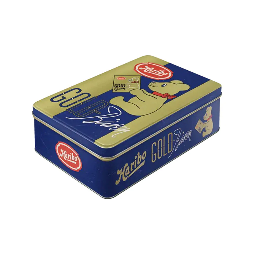 Nostalgic-Art Flat Storage Metal Tin Vintage Haribo Goldbaren 23x16x7cm - Image 2