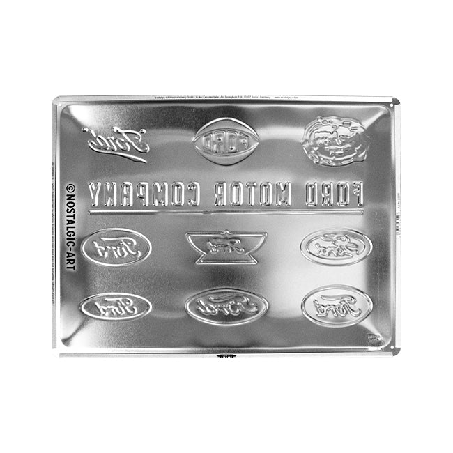 Nostalgic-Art Ford Logo Evolution 30x40cm Large Metal Tin Sign Plaque - Image 4