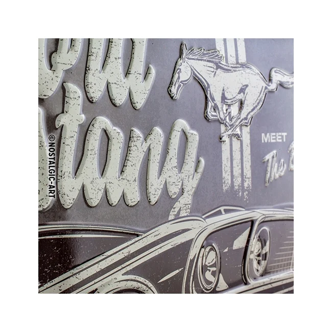 Nostalgic-Art Ford Mustang Meet The Boss 30x40cm Large Metal Tin Sign Plaque - Image 3