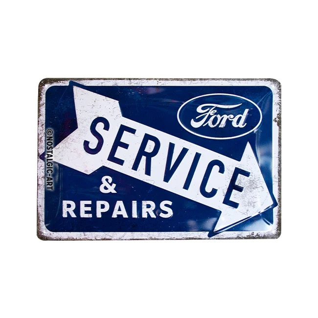 Nostalgic-Art Ford Service and Repairs 20x30cm Medium Metal Tin Sign Plaque - Image 2