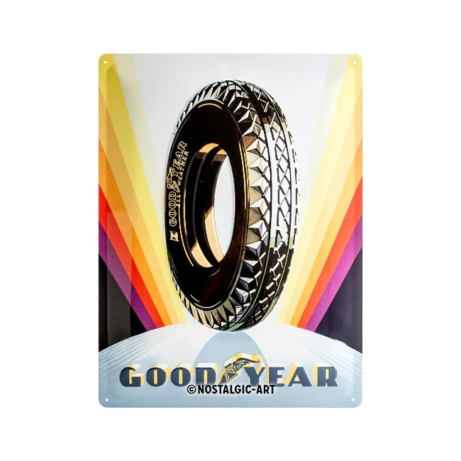 Nostalgic-Art Goodyear Rainbow Wheel 30x40cm Large Metal Tin Sign Plaque - Image 2