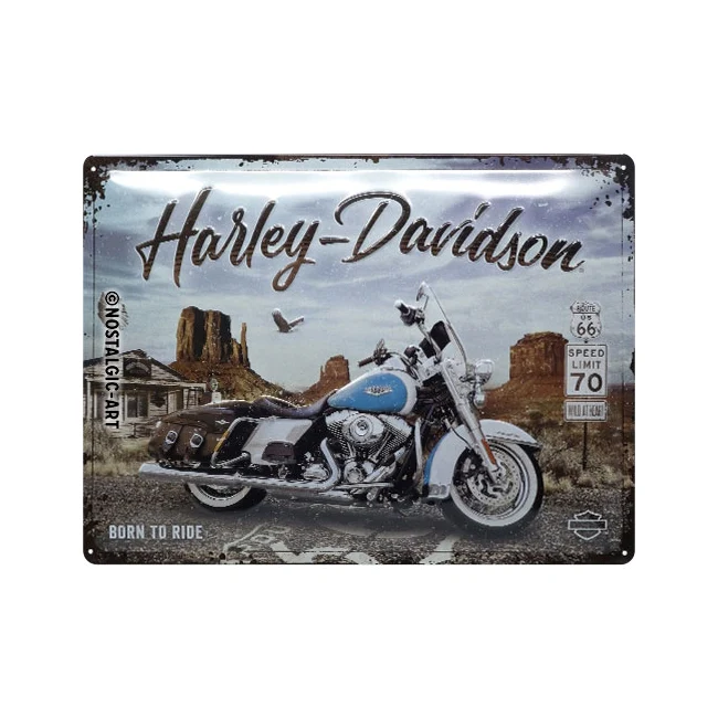 Nostalgic-Art Harley-Davidson Route 66 Road King Classic 30x40cm Sign Plaque - Image 2