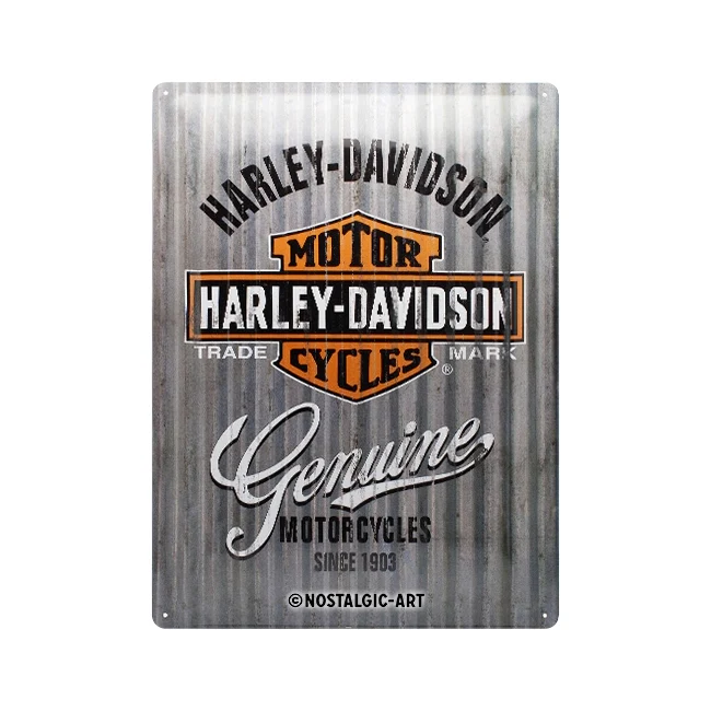 Nostalgic-Art Harley Metal Wall 30x40cm Large Tin Sign Plaque - Image 2