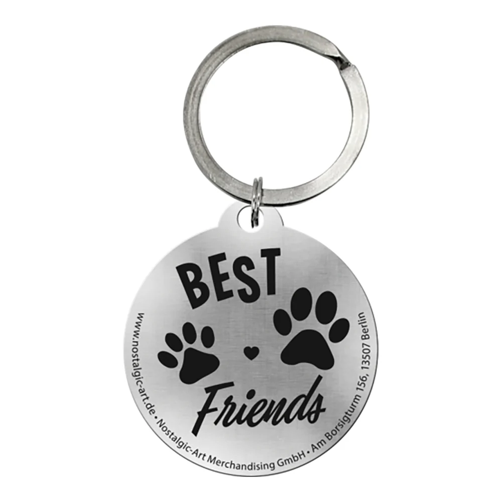 Nostalgic-Art Keyring Round Best Friends Cat and Dog 7.5x4x0.3cm - Image 3