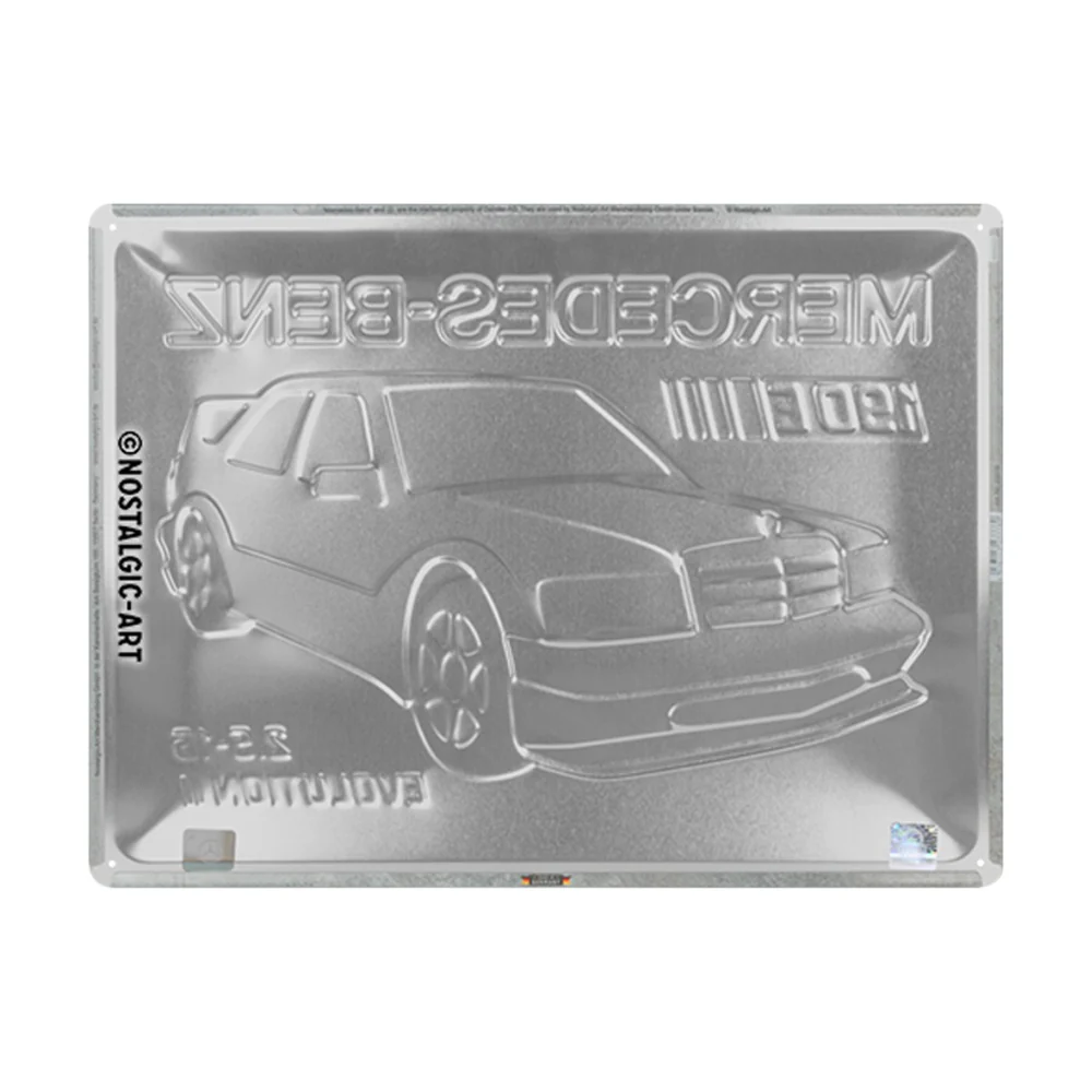 Nostalgic-Art Large Sign Mercedes-Benz 190 E 2.5-16 Evolution II 30x40x0.5cm - Image 2