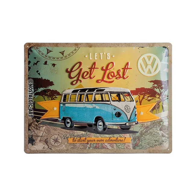 Nostalgic-Art Lets Get Lost 30x40cm Large Metal Tin Sign Plaque - Image 2