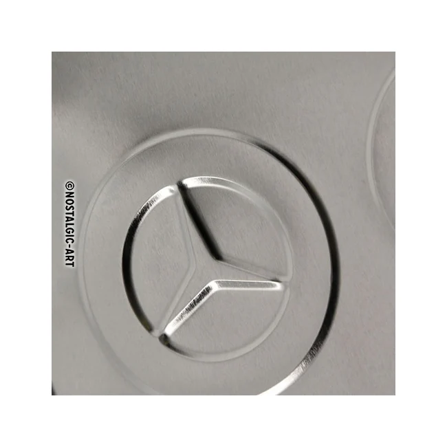 Nostalgic-Art Mercedes-Benz Logo Evolution 25x50cm Metal Long Sign Plaque - Image 5