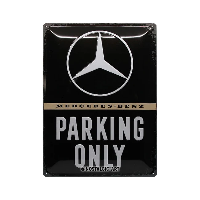 Nostalgic-Art Mercedes-Benz Parking Only 30x40cm Large Metal Tin Sign Plaque - Image 2