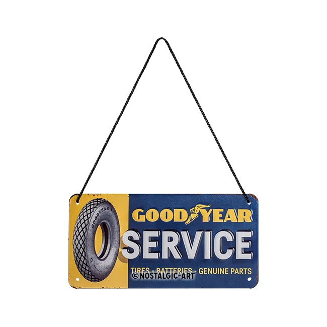 Nostalgic-Art Metal 10x20cm Hanging Sign Plaque Goodyear Service - Image 3