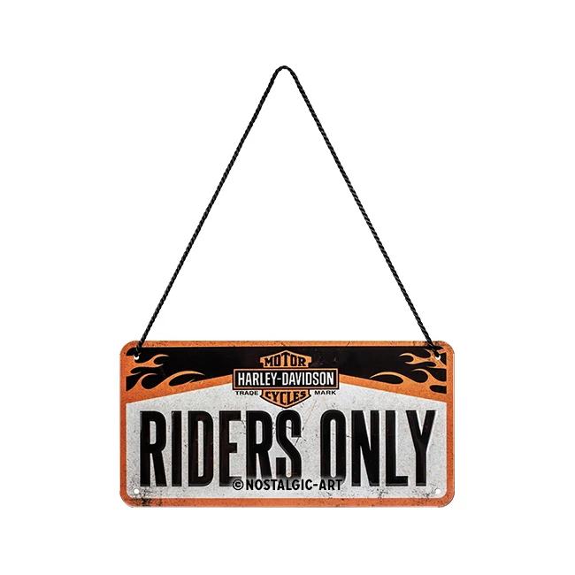 Nostalgic-Art Metal 10x20cm Hanging Sign Plaque Harley-Davidson Riders Only - Image 3