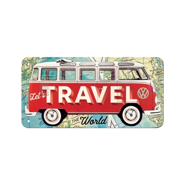 Nostalgic-Art Metal 10x20cm Hanging Sign Plaque VW Bulli Travel the World - Image 6